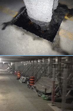 Photo of Underground Concrete Parking Garage Column Deterioration Repairs